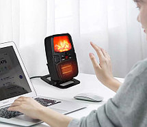 Портативный обогреватель "Камин" Flame Heater (Handy Heater) с пультом управления и с LCD-дисплеем (500Вт), фото 3