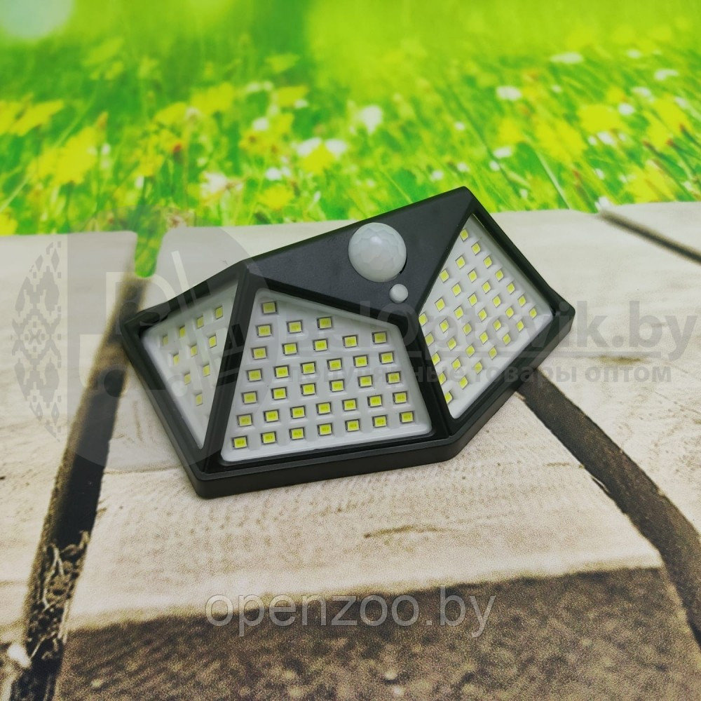 Уличный светильник с датчиком движения на солнечной батарее Solar Interaction Wall Lamp, 3 режима 100 СОВ - фото 5 - id-p157046471