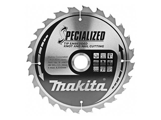 Диск пильный 355х30 мм 40 зуб. MAKITA (Пильный диск для демонтажных работ, 355x30x2.2x40T), фото 2