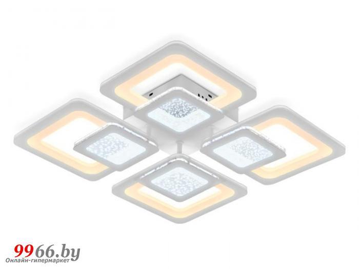 Потолочный светодиодный хай-тек светильник Ambrella FA427/4 WH 176W лампа люстра с пультом управления