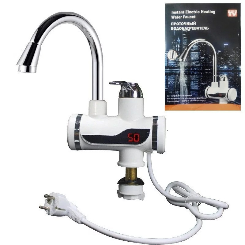 Проточный электрический водонагреватель кран Instant Electric Heating Water Faucet NEW RX-001