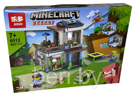6012 Конструктор Майнкрафт 3в1 "Заправка", 467 деталей, аналог Лего, Minecraft