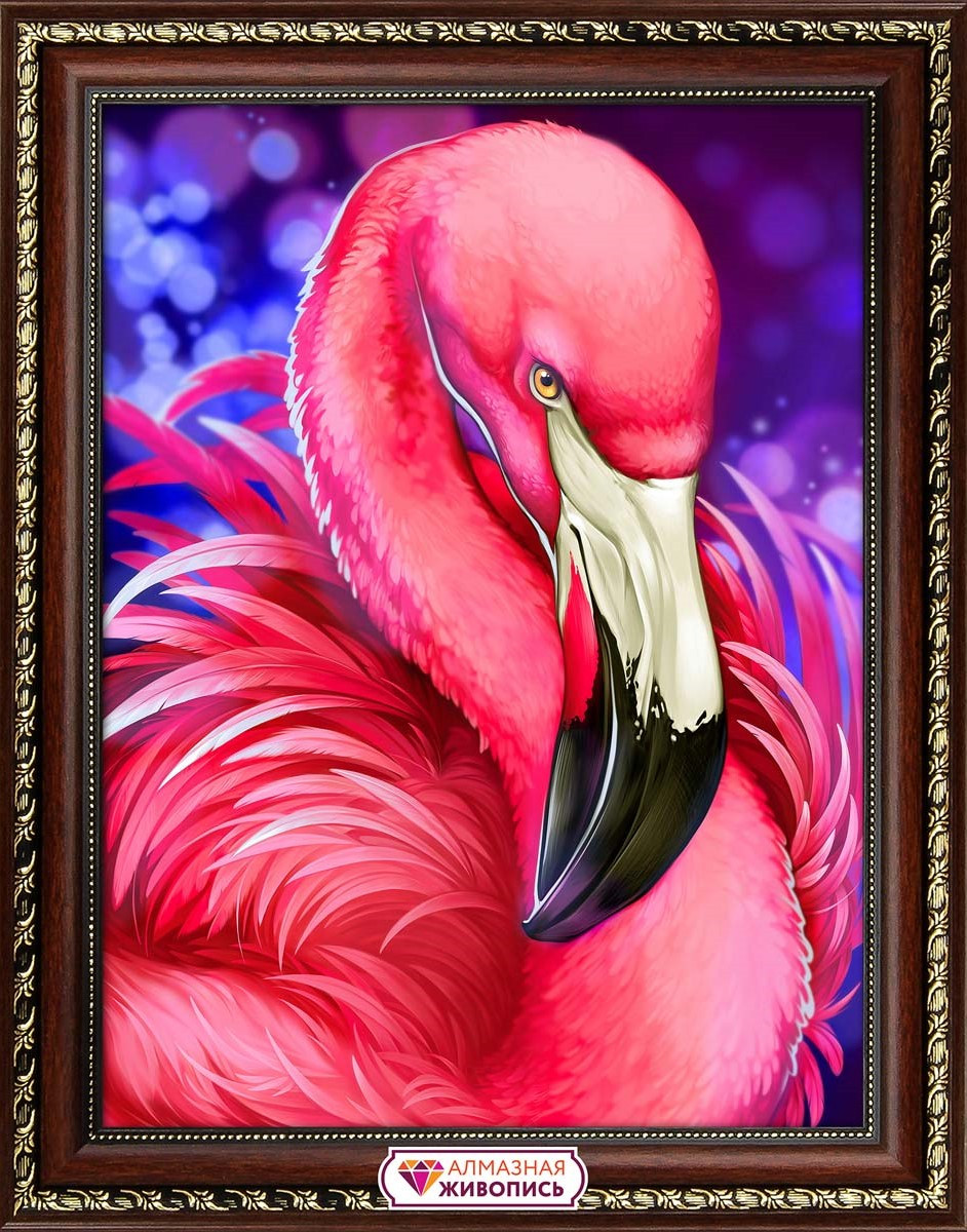 Картина стразами "Яркий фламинго" - фото 1 - id-p157101271