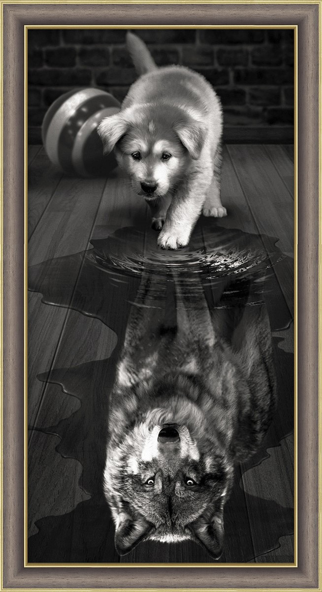 Картина стразами "Волк внутри" - фото 1 - id-p157101312