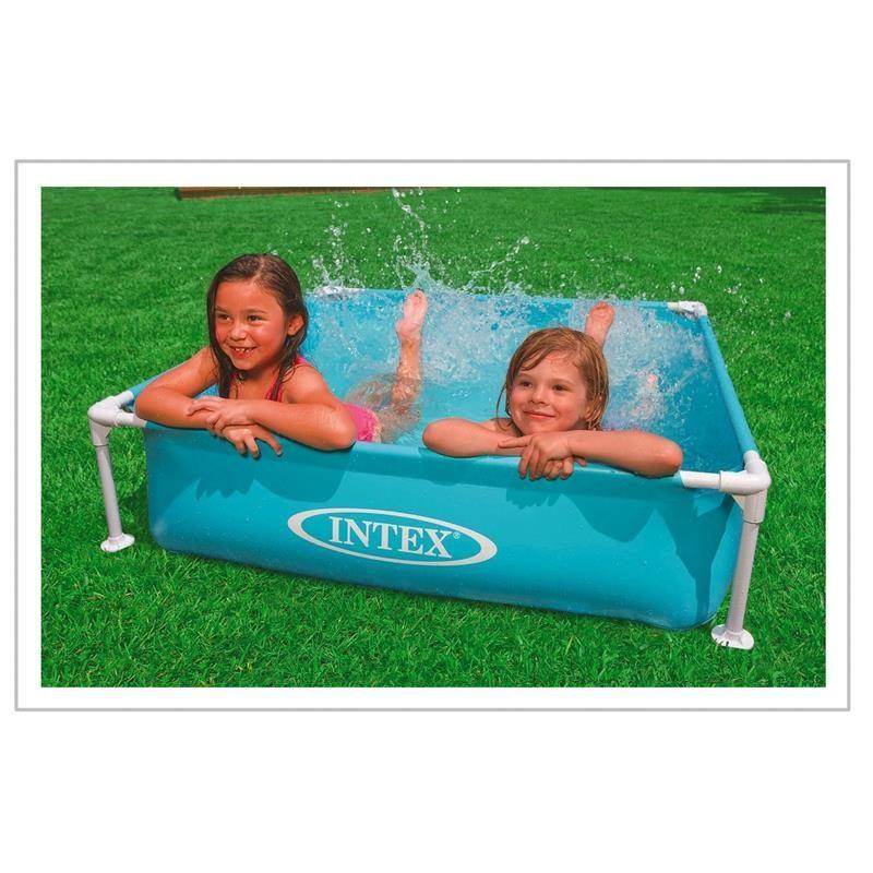 Детский каркасный бассейн Intex 57173 Mini Frame Pool (бирюзовый) 122x122x30 см - фото 2 - id-p78219459