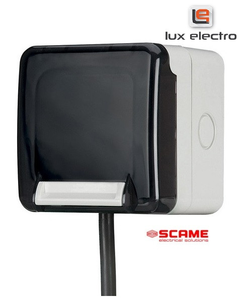 Розетка IP66 накладная 2P+E 16A 200-250V M95 (95x95mm) Scame серия PROTECTA - фото 1 - id-p67350873