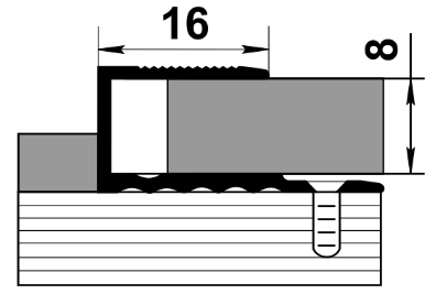 Профиль окантовочный ПК 05 бронза люкс до 8мм длина 1800мм - фото 2 - id-p157102447