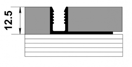 Защелка алюминиевая 13.0мм для Т-образного профиля ПС 09-3 длина 2700мм - фото 2 - id-p157103228