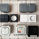 Выключатель 2-клавишный IP66 встраиваемый с подсветкой 10A 250V M95 (95x95mm) Scame серия PROTECTA, фото 2