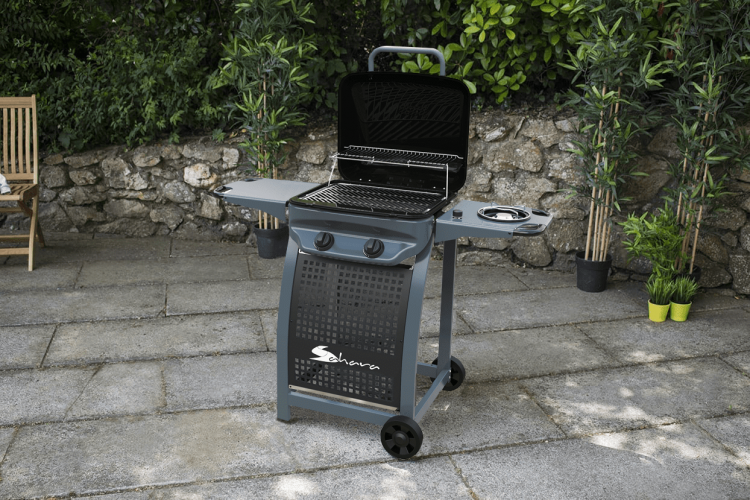 Гриль газовый sahara x150 2 burner bbq, черный/серый - фото 3 - id-p157109976