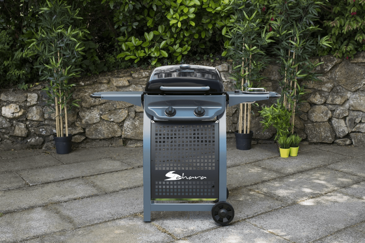 Гриль газовый sahara x150 2 burner bbq, черный/серый - фото 5 - id-p157109976