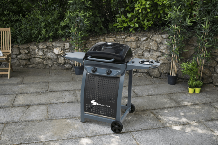 Гриль газовый sahara x150 2 burner bbq, черный/серый - фото 7 - id-p157109976