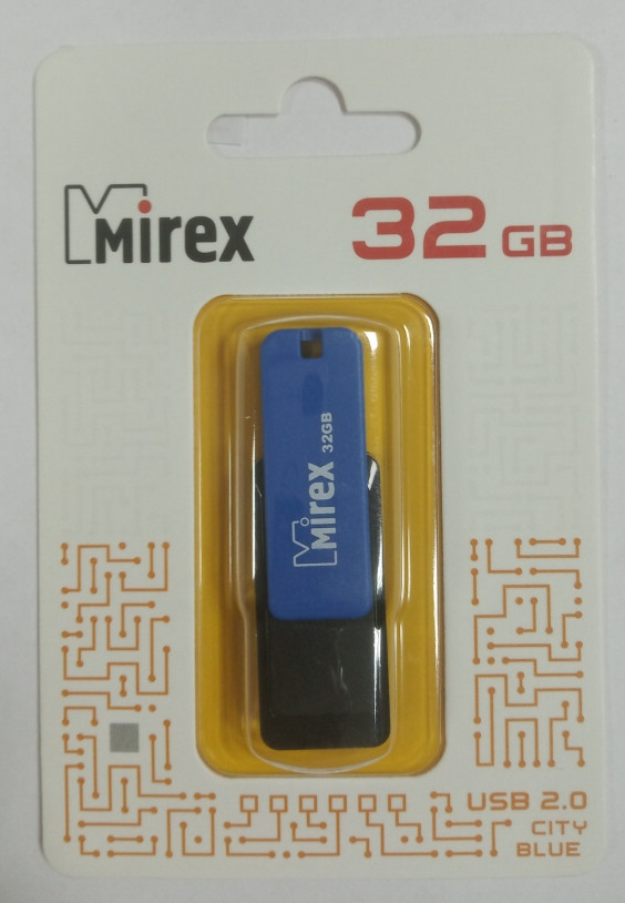 USB флэш-накопитель Mirex CITY blue 32GB - фото 1 - id-p157121416