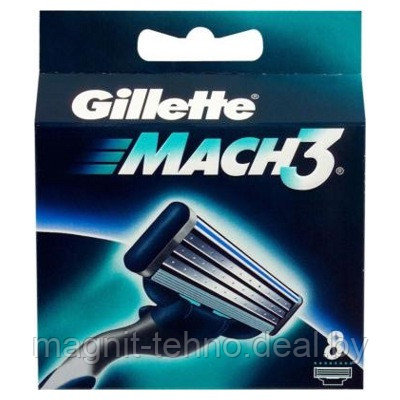 Сменные кассеты для бритья Gillette Mach3 8 шт. - фото 2 - id-p157122505