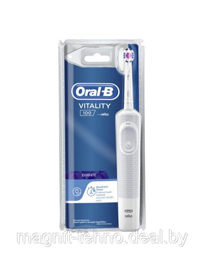 Электрическая зубная щетка Braun Oral-B Vitality 100 3D White D100.413.1 (белый) - фото 2 - id-p157124058