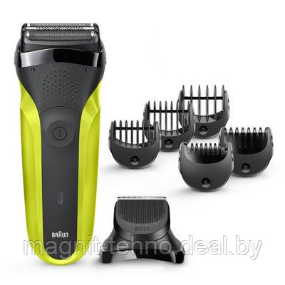 Электробритва Braun Series 3 Shave&Style 300bt Green + насадка-триммер и 5 гребней - фото 1 - id-p157124295