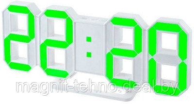 Часы Perfeo Luminous PF-663 (белый/зеленый)