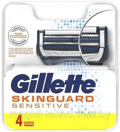 Сменные кассеты для бритья Gillette Skinguard Sensitive (4 шт) - фото 1 - id-p157124664