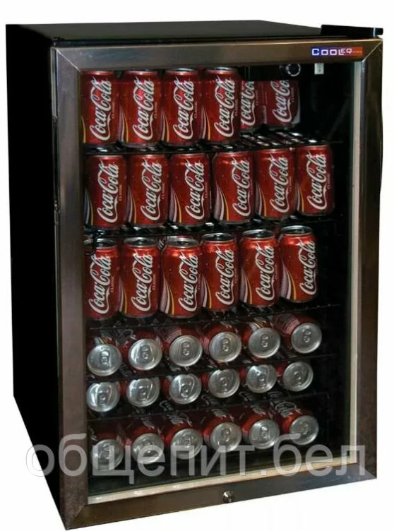 Шкаф холодильный со стеклом COOLEQ TBC-145 черный - фото 1 - id-p157126200