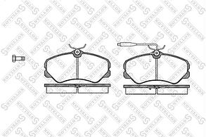 STELLOX  272 002-SX 261 02=571393B !колодки дисковые п.\ Fiat Ducato 2.0/2.5D/TD, Peugeot J5 2.5D/TD 90-94