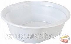 Тарелка пластиковая суповая РР 500 мл., эконом, белая, 100 штук