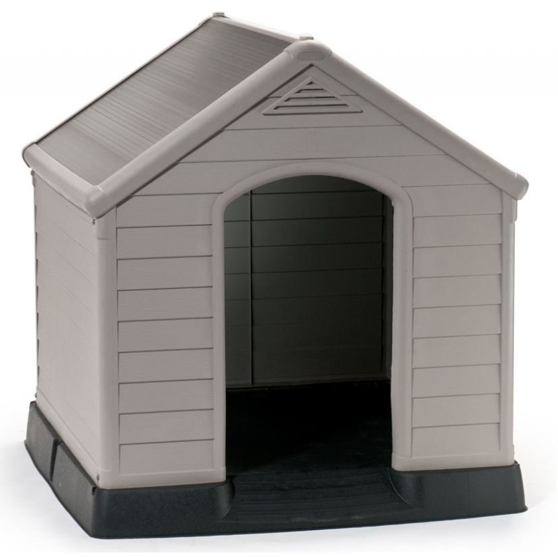 Будка пластиковая уличная для дом. питомца Dog house, серый - фото 3 - id-p157131990