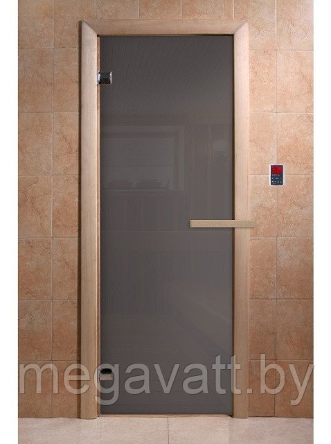 DoorWood 700x1900 "Сумерки" (Графит прозрачное, коробка хвоя) - фото 1 - id-p157135722