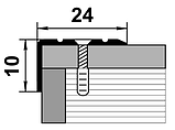 Профиль угловой ПУ 01 алюминий без покрытия 24*10мм длина 900мм, фото 2