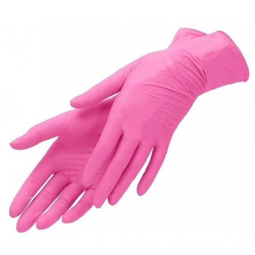Перчатки Wally Plastic розовые винил / нитриловые размер XS S M L XL (100 штук, 50 пар) РАБОТАЕМ БЕЗ НДС! - фото 2 - id-p157151798
