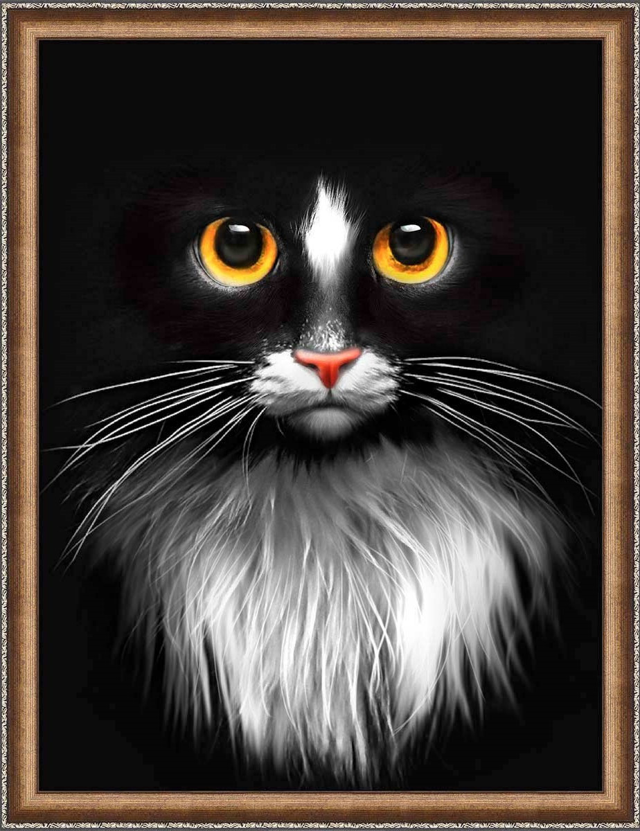 Картина стразами "Чёрный кот" - фото 1 - id-p157162097