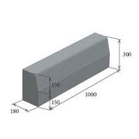 Борт дорожный вибропресованный 1000х300х180мм.