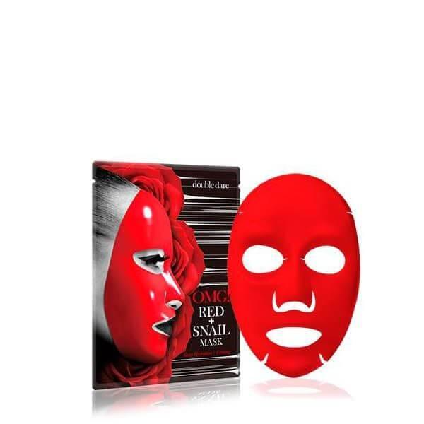 Маска для лица преображающая Double Dare OMG! - Red + Snail Mask с муцином и экстрактами 8 красных растений