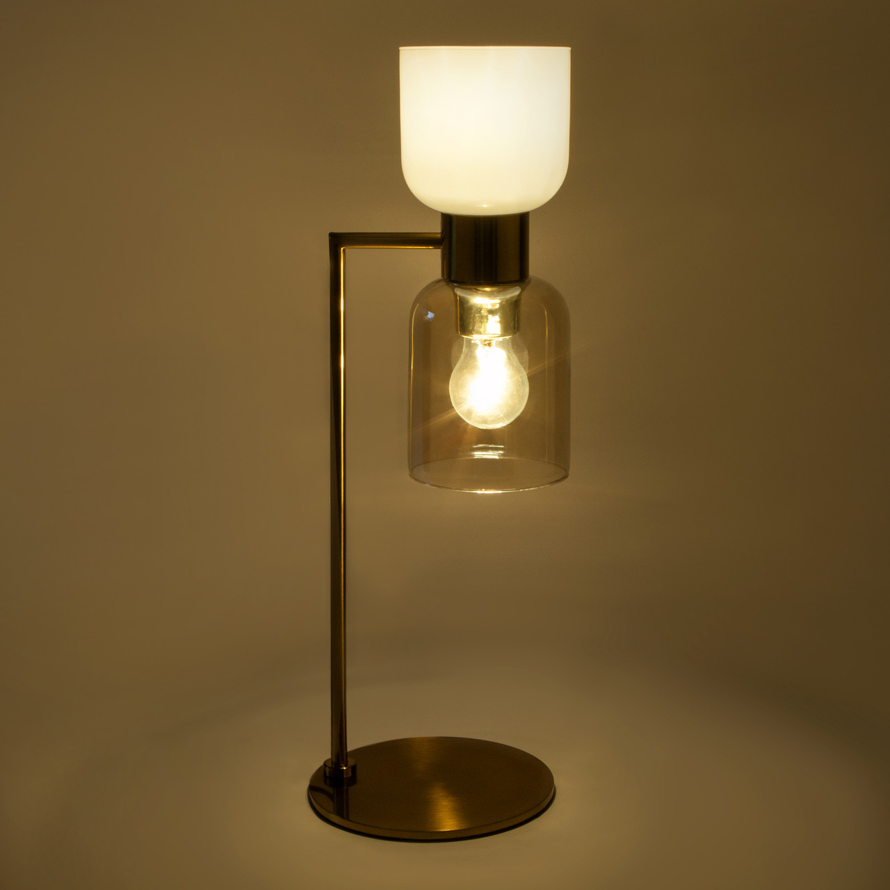 Настольная лампа со стеклянными плафонами Eurosvet 01084/2 латунь - фото 3 - id-p157163168