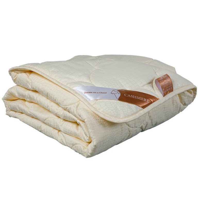 Одеяло из белого кашемира CASHMERE в жаккардовом сатине "Голдтекс" 1,5 сп. арт. 1085