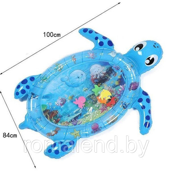 Детский развивающий водный коврик "Черепаха", размер 100х84 см, арт.HH-11 - фото 3 - id-p157168744
