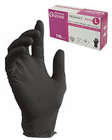 Перчатки нитриловые Household Gloves, размер L, неопудренные, черные, 100шт/уп