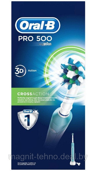 Электрическая зубная щетка Braun Oral-B PRO 500 Cross Action (D16.513.U) - фото 2 - id-p36604488