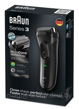 Электробритва Braun Series 3 3000s (уценка по упаковке) - фото 3 - id-p38505361