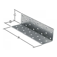 Уголок крепежный равносторонний 80х60x60 мм KUR белый цинк STARFIX (SMP-26238-1)