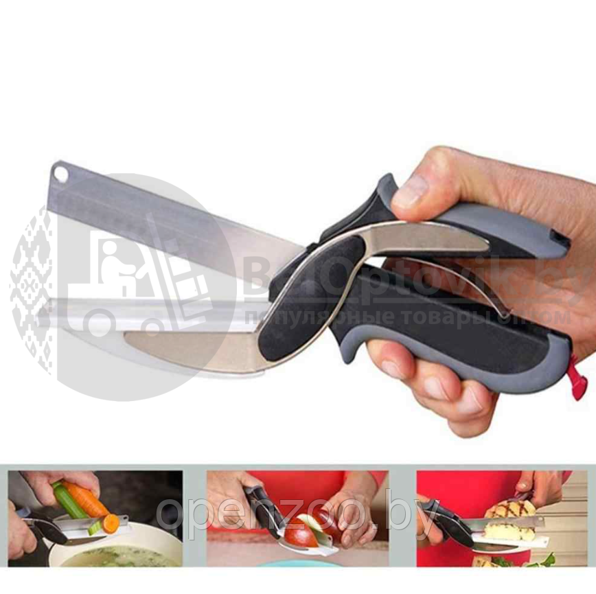 Умный нож Clever Cutter для быстрой нарезки Овощи Фрукты Мясо/ножницы для продуктов - фото 7 - id-p157188654