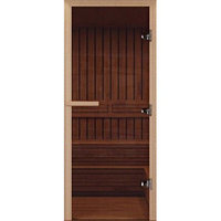 DoorWood 700x1900 "Теплый день" (бронза, коробка Ольха, алюминиевая ручка)