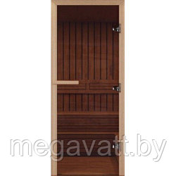 DoorWood 700x1900 "Теплый день" (бронза, коробка Ольха, алюминиевая ручка)