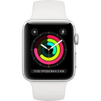 Умные часы Apple Watch Series 3 38 мм (серебристый алюминий/белый), фото 2