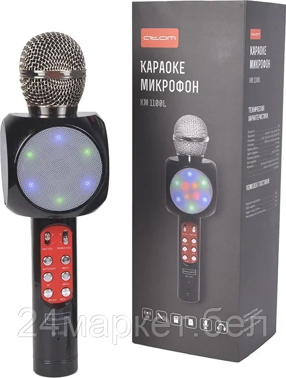KM-1100L Караоке-микрофон ATOM - фото 2 - id-p156635034