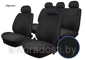 Чехлы для Volvo S40 (2004-2012) задняя спинка и сиденье 40/60, "бочки", 5 подг., задн. подл. / Вольво [Z02]