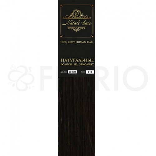 Набор волос на заколках Natalihair 55см - тон 1B - Черный с коричневым - фото 1 - id-p154666627