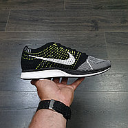 Кроссовки Nike Flyknit Racer Gray Green White, фото 3