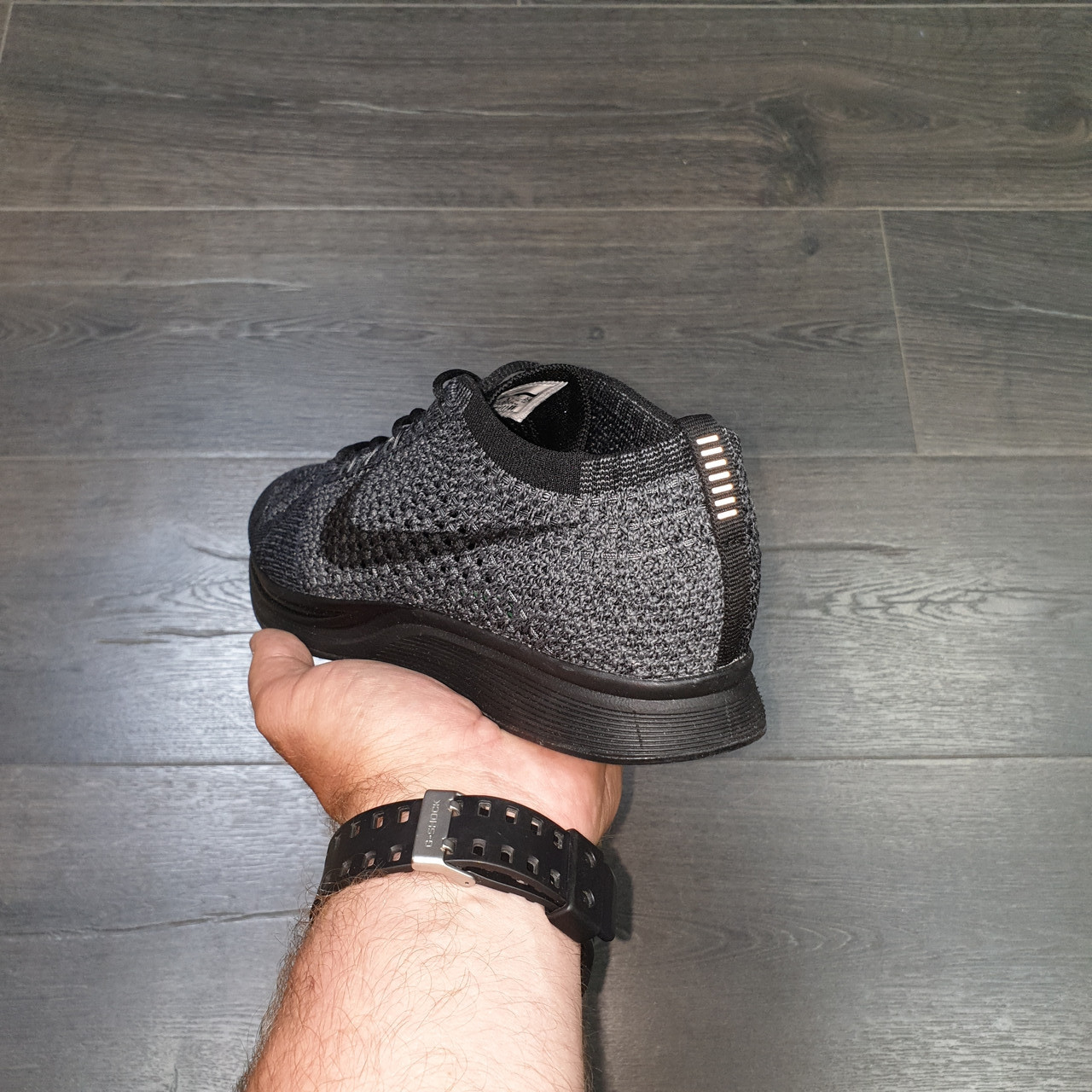 Кроссовки Nike Flyknit Racer Triple Black - фото 2 - id-p157163743