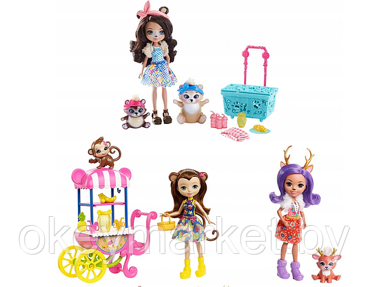 Игровой набор Mattel 3 куклы Enchantimals Пикник в парке FVJ80, фото 3