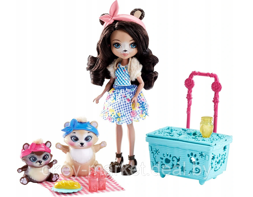 Игровой набор Mattel 3 куклы Enchantimals Пикник в парке - фото 5 - id-p157226671